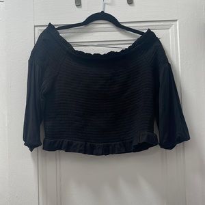 Loft black crop top